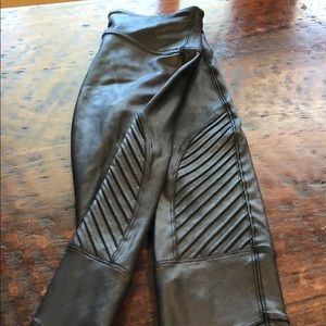 SPANX Faux Leather Moto Leggings
